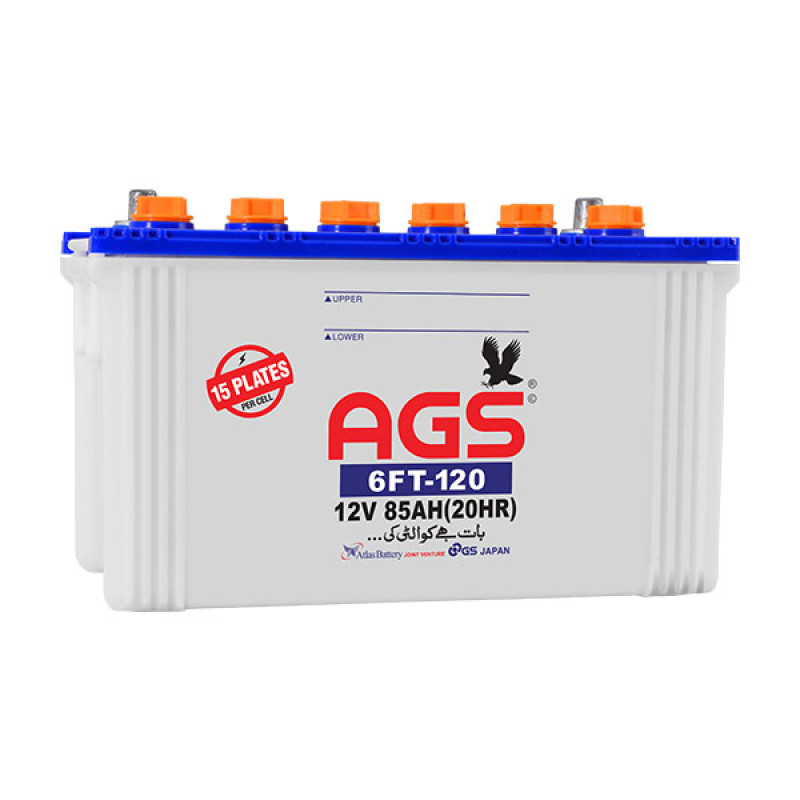 AGS 6FT120 12 Volts 15 Plates Lead Acid Battery