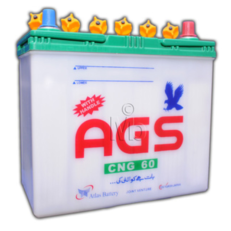 AGS CNG60 12 Volts 11 Plates Lead Acid Battery