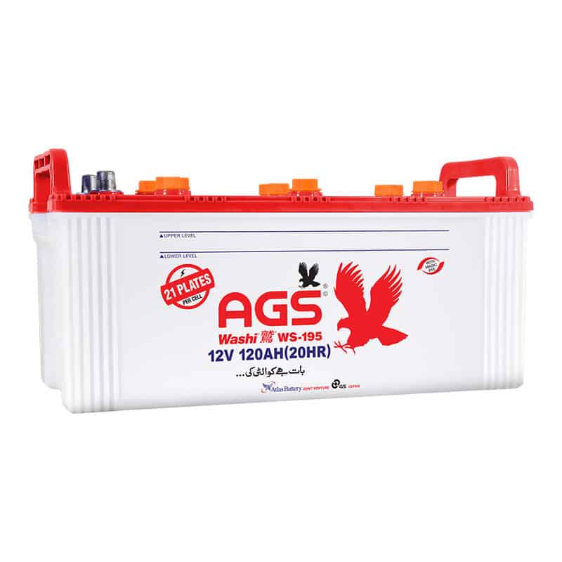 AGS Washi WS 195 120 ah 21 Plate AGS Battery WS 195