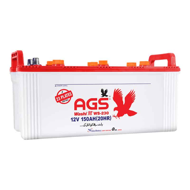 AGS Washi WS 230 150 Ah 23 Plate AGS Battery WS 230