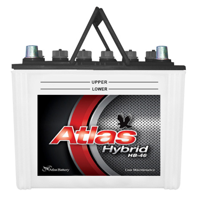 Atlas Hybrid (AGS) HB46 Lead Acid 9 Plates 30 Ah Battery