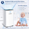 Corlitec 12L/Day Dehumidifier with Digital Humidity Display & Control, Childlock, Laundry Dry, and Timer for Home/Basement/Office, 2L Water Tank & Drainage Hose for Damp & Condensation