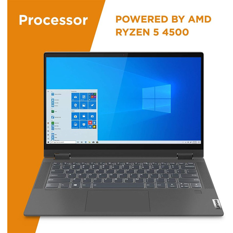 Lenovo IdeaPad Flex 5 14ARE05 2-in-1 Laptop - AMD Ryzen 5 4500U, 16GB, 256GB SSD, 14 FHD IPS Touchscreen x360, AMD Radeon Graphics, Backlit KB, Windows 10, Graphite Grey