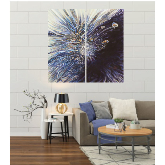 Wall Frames 2 Pieces Set Canvas – Digitally Printed Wall Canvas F-49