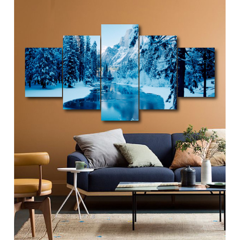 Wall Frames 5 Pieces Set Canvas - Digitally Printed Wall Canvas  post-151