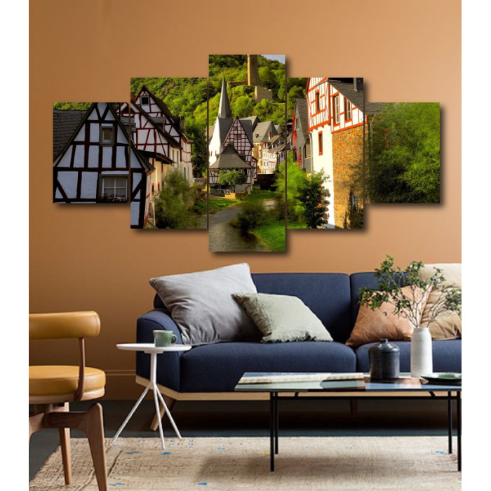 Wall Frames 5 Pieces Set Canvas - Digitally Printed Wall Canvas  post-159