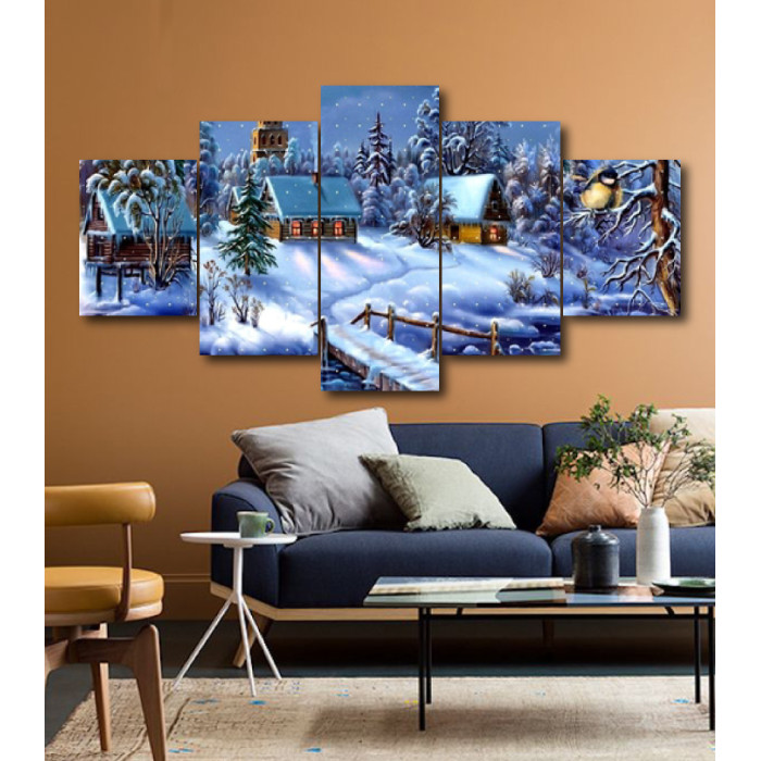 Wall Frames 5 Pieces Set Canvas - Digitally Printed Wall Canvas  post-161