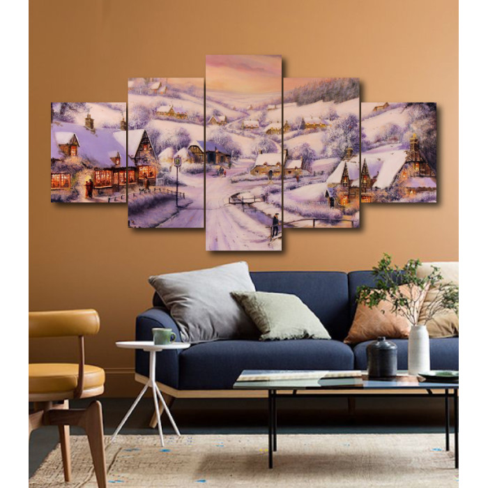 Wall Frames 5 Pieces Set Canvas - Digitally Printed Wall Canvas  post-163