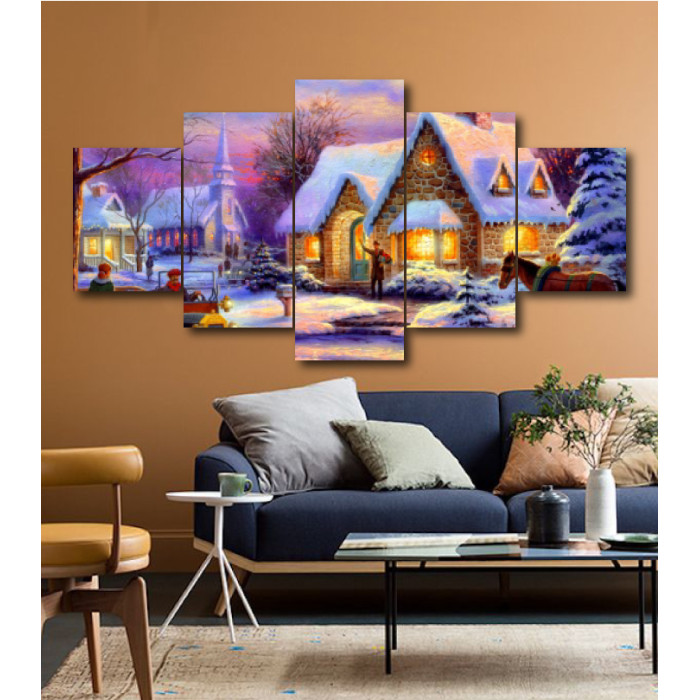 Wall Frames 5 Pieces Set Canvas - Digitally Printed Wall Canvas  post-164