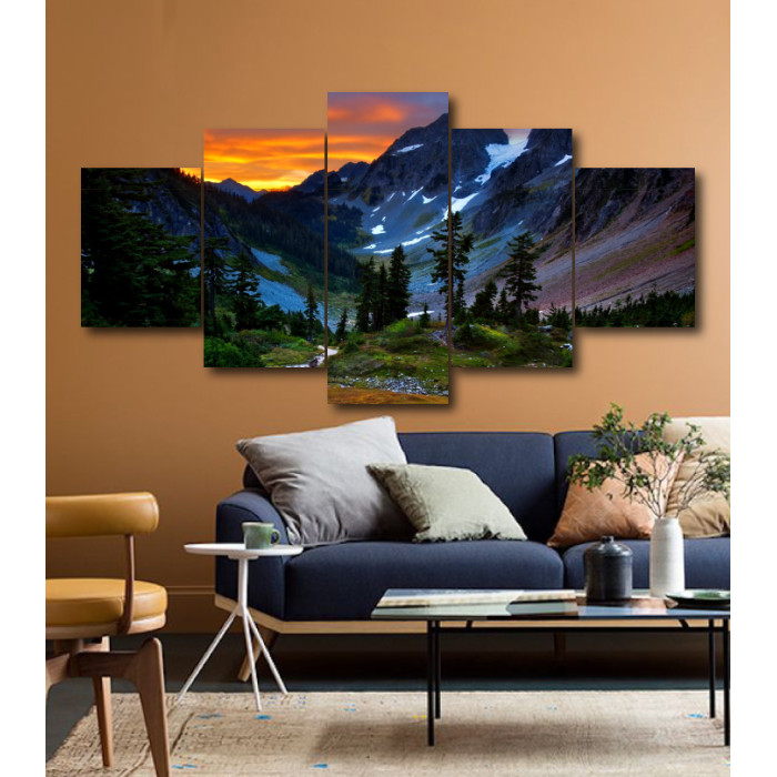 Wall Frames 5 Pieces Set Canvas - Digitally Printed Wall Canvas  post-171