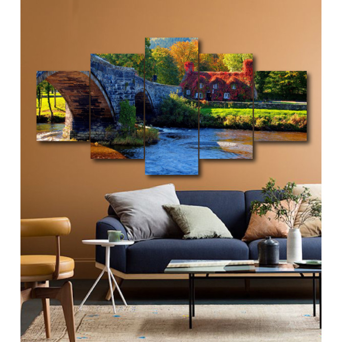 Wall Frames 5 Pieces Set Canvas - Digitally Printed Wall Canvas  post-201 Wall Frames 5 Pieces Set Canvas - Digitally Printed Wall Canvas  post-201