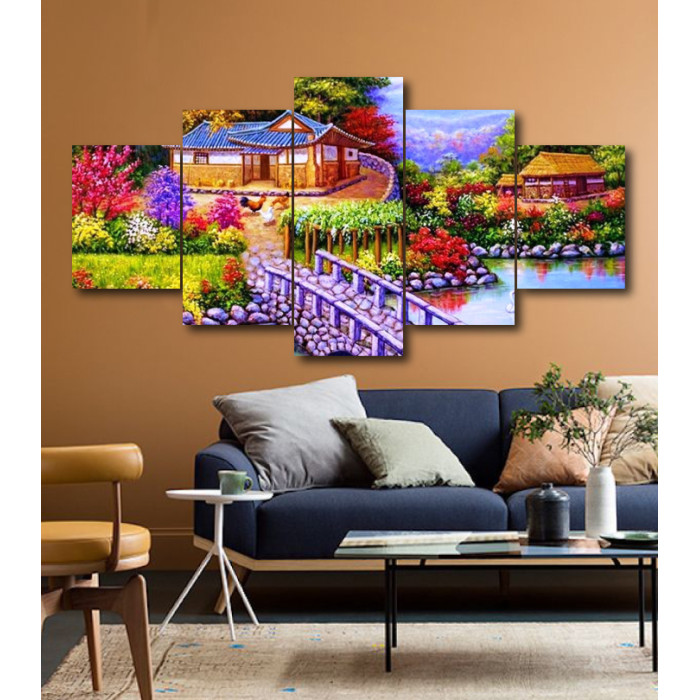 Wall Frames 5 Pieces Set Canvas - Digitally Printed Wall Canvas  post-203 Wall Frames 5 Pieces Set Canvas - Digitally Printed Wall Canvas  post-203