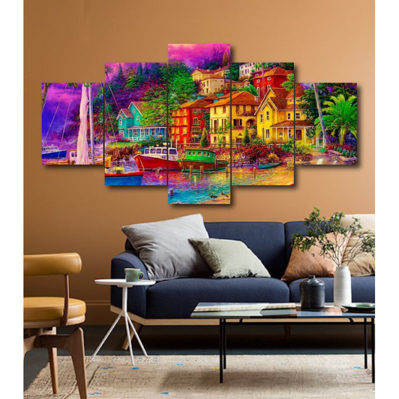 Wall Frames 5 Pieces Set Canvas - Digitally Printed Wall Canvas  post-204