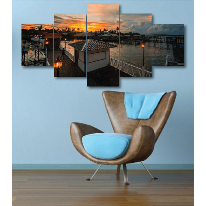 Wall Frames 5 Pieces Set Canvas - Digitally Printed Wall Canvas  post-303