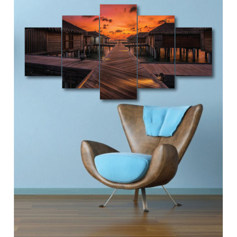 Wall Frames 5 Pieces Set Canvas - Digitally Printed Wall Canvas  post-307