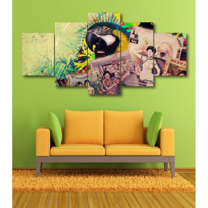 Wall Frames 5 Pieces Set Canvas - Digitally Printed Wall Canvas  post-354