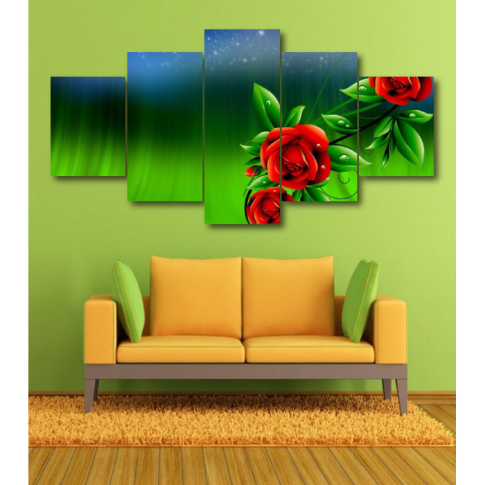 Wall Frames 5 Pieces Set Canvas - Digitally Printed Wall Canvas  post-357