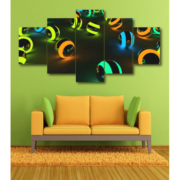 Wall Frames 5 Pieces Set Canvas - Digitally Printed Wall Canvas  post-367