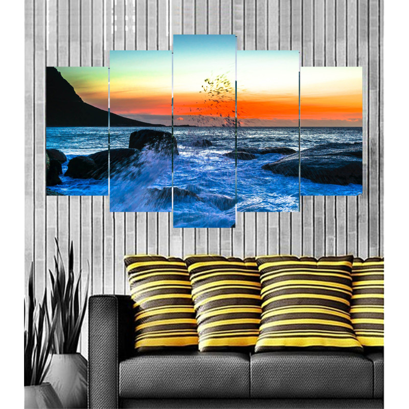 Wall Frames 5 Pieces Set Canvas - Digitally Printed Wall Canvas  post-91