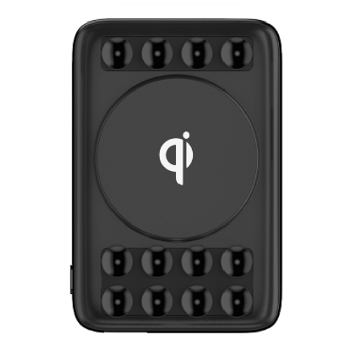 Qi 5000mAh Wireless Power Bank with Suction Cups