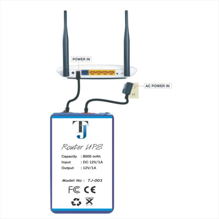 12V Router UPS For WiFi Routers And 12V Devices