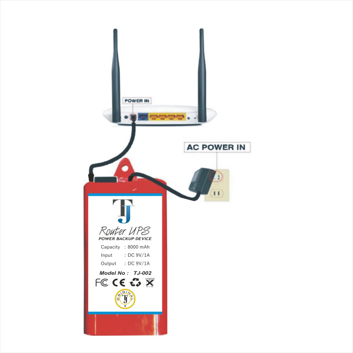 9V Router UPS Power Backup for WiFi Routers