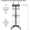 BONTEC Mobile TV Stand on Wheels for 23-55 inch Plasma/LCD/LED TVs