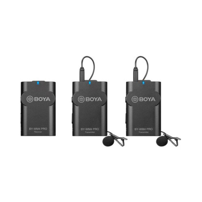 BOYA BY WM4 PRO K2 Two-Person Digital Camera-Mount Wireless Omni Lavalier Microphone System (2.4 GHz BOYA BY WM4 PRO K2 Two-Person Digital Camera-Mount Wireless Omni Lavalier Microphone System (2.4 GHz