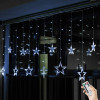 Bloomwin LED Star Curtain Lighting Chain Remote Control USB Powered