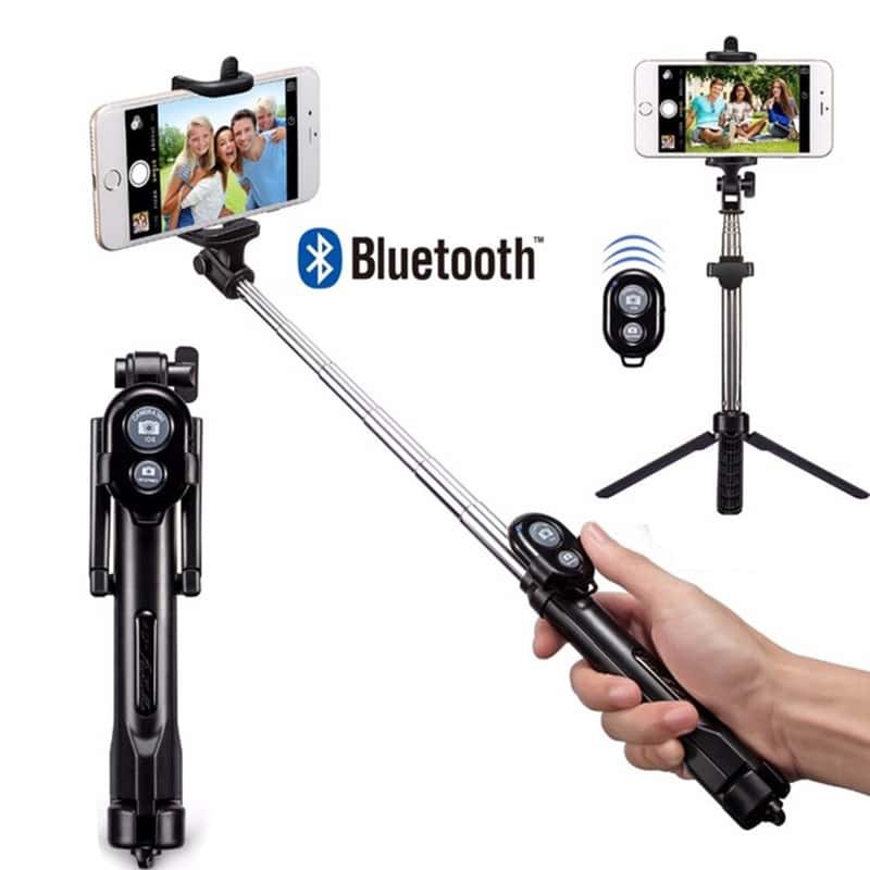 Bluetooth Shutter Supported Selfie Stick With Tripod 2 in 1