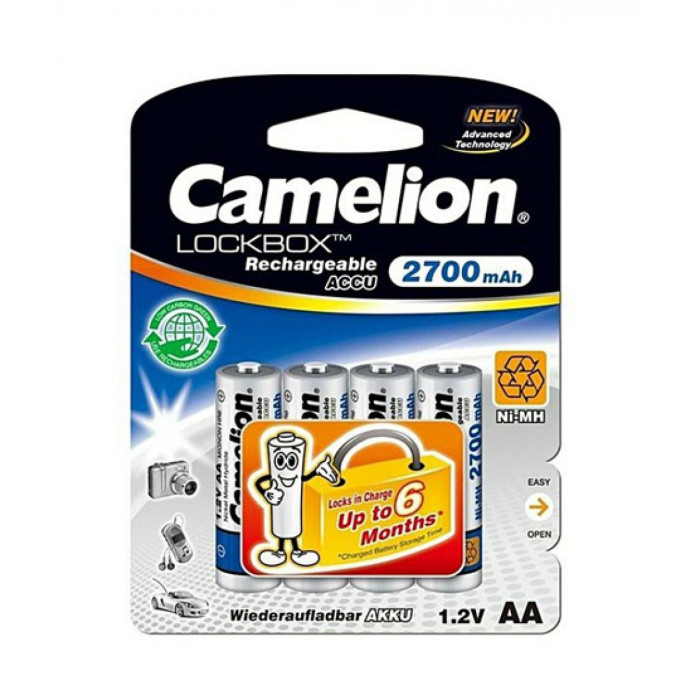 Camelion AA 2700mAh LockBox Rechargeable (Pack of 4)