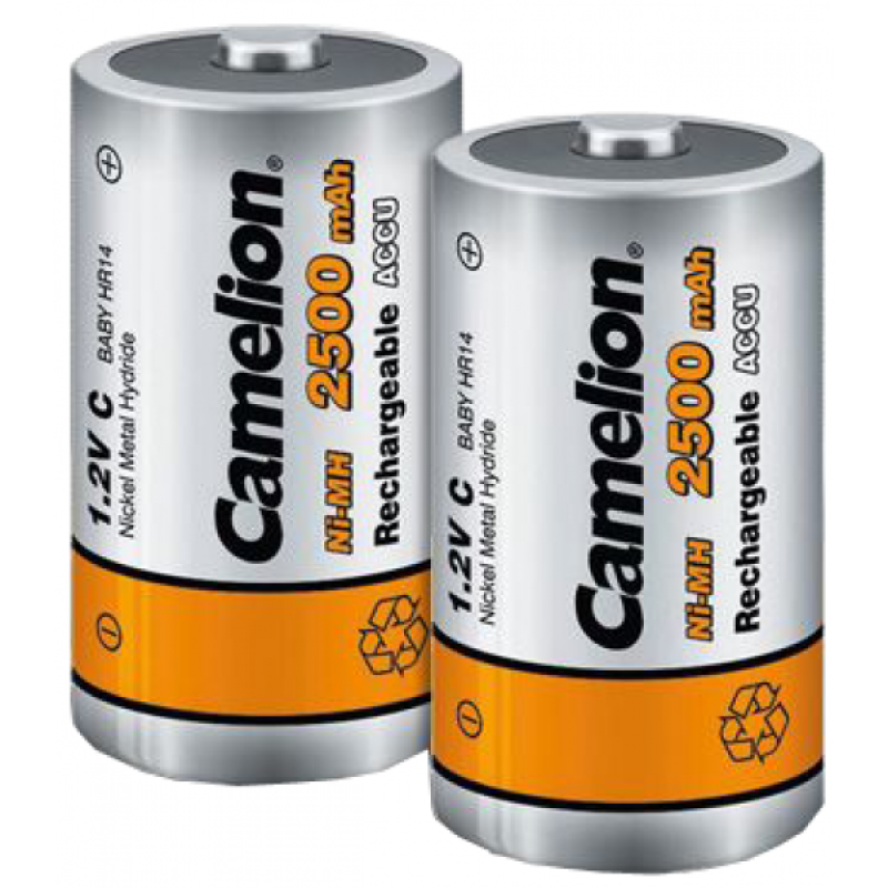 Camelion C Size Rechargeable Batteries 2500mAh (Pack of 2)