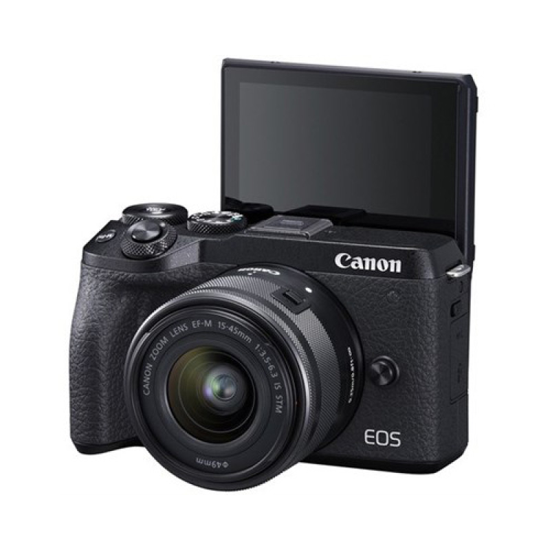 Canon EOS M6 Mark II Mirrorless Digital Camera with 15-45mm Lens and EVF-DC2 Viewfinder