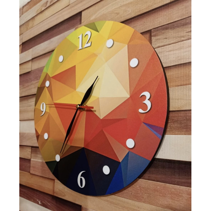 Colorful Wooden Wall Clock TJ-07