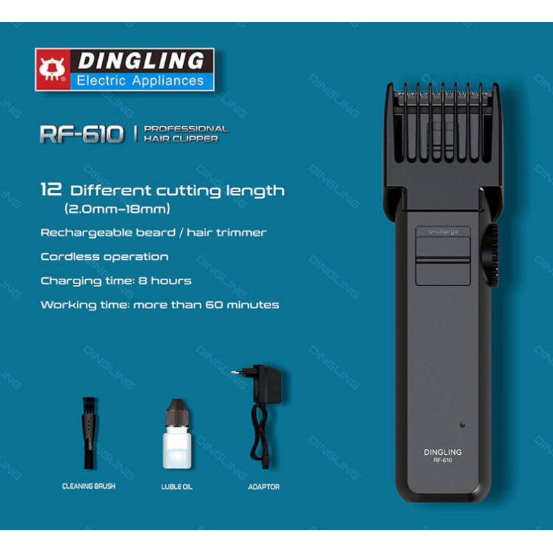 DINGLING RF-610 Electric Hair & Beard Clipper Trimmer