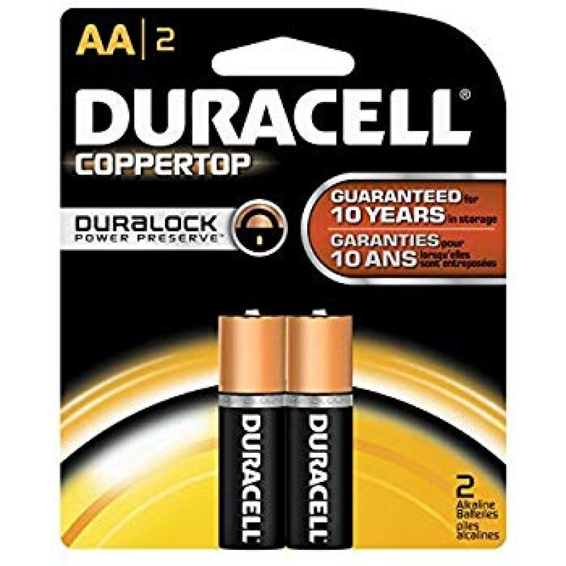 Duracell AA Size Alkaline Battery (Pack of 2)
