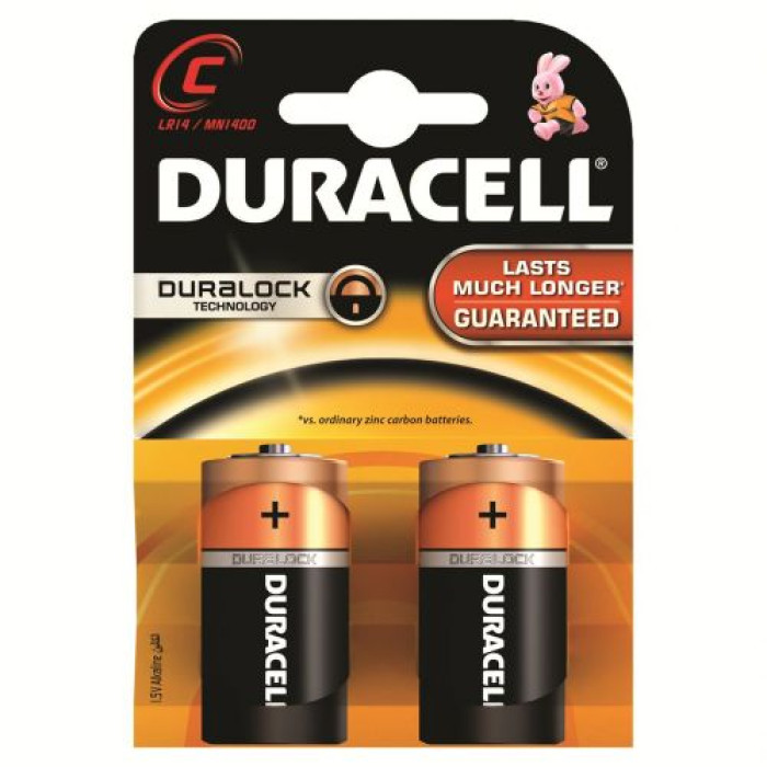 Duracell C Size Alkaline Battery (Pack of 2)