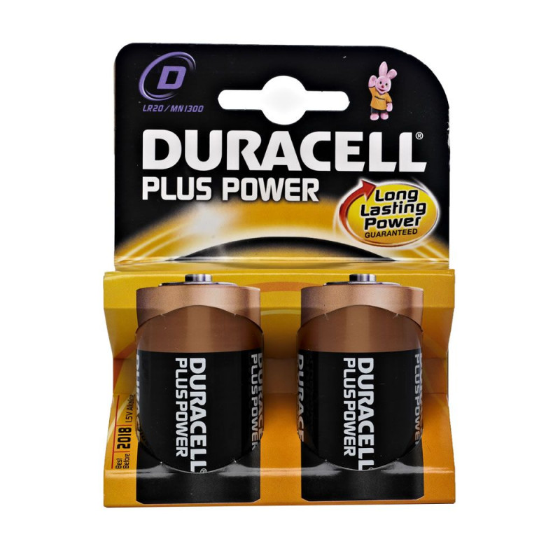 Duracell D Size Alkaline Battery (Pack of 2)