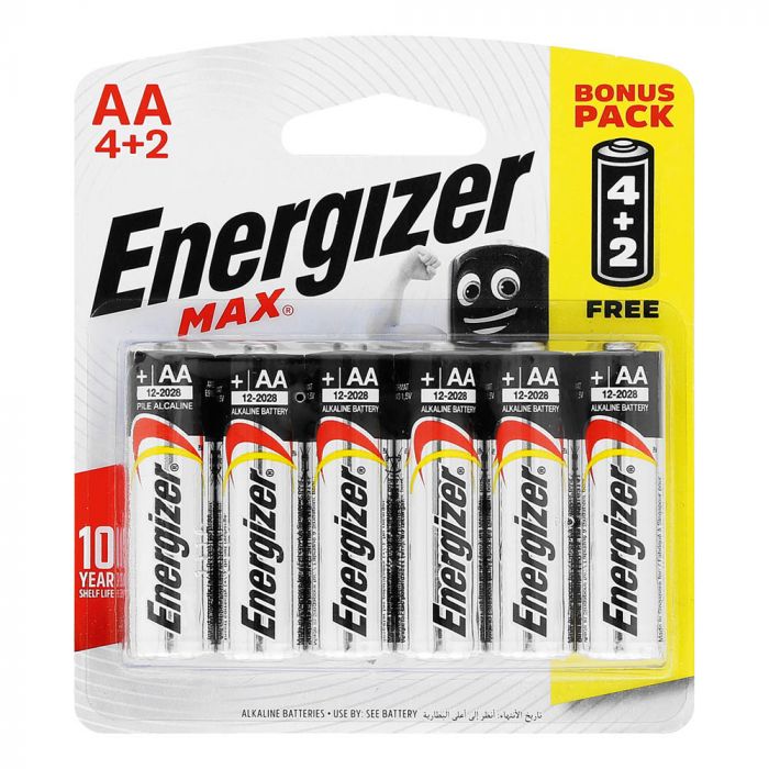 Energizer 4+2 AA Alkaline Batteries Energizer 4+2 AA Alkaline Batteries