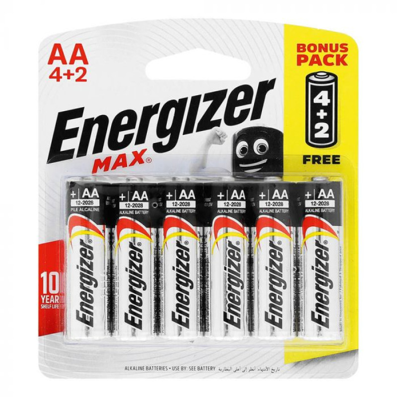 Energizer 4+2 AA Alkaline Batteries
