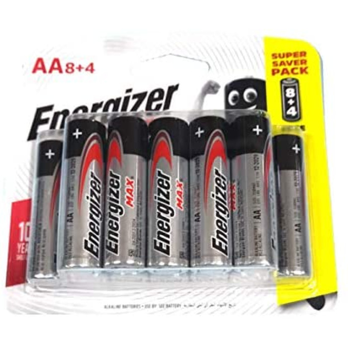 Energizer 8+4 AA Alkaline Batteries Energizer 8+4 AA Alkaline Batteries
