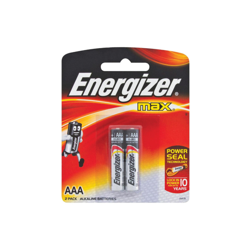 Energizer AAA Alkaline Batteries (Pack of 2)