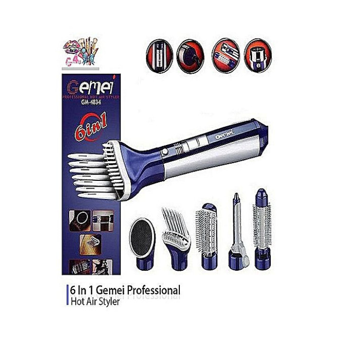 Gemei 6 In 1 Gemei Professional Hot Air Styler GM-4834 Gemei 6 In 1 Gemei Professional Hot Air Styler GM-4834