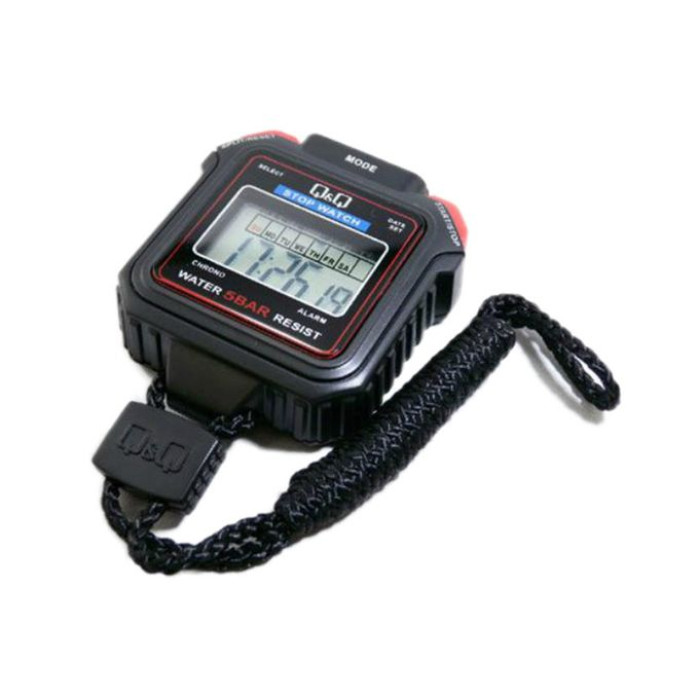 HS43 - Q&Q - Sports Stopwatch - Equipment Timer Measure -Black