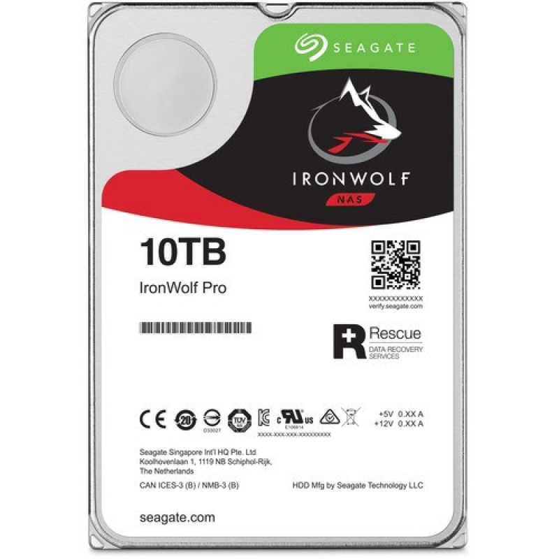 Seagate 10TB IronWolf Pro 7200 rpm SATA III 3.5 Internal NAS HDD