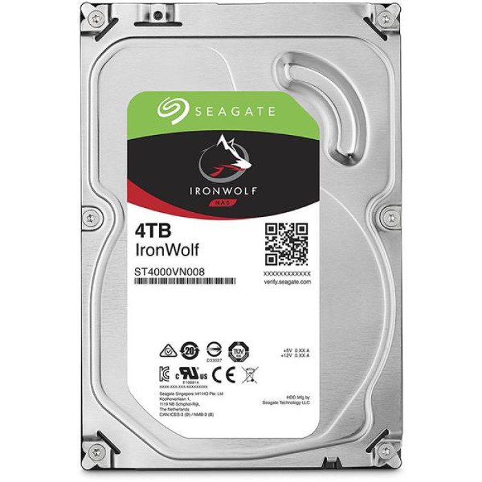 Seagate 4TB IronWolf NAS ST4000VN008 SATA 6Gbs 3.5 Internal Hard Drive Seagate 4TB IronWolf NAS ST4000VN008 SATA 6Gbs 3.5 Internal Hard Drive