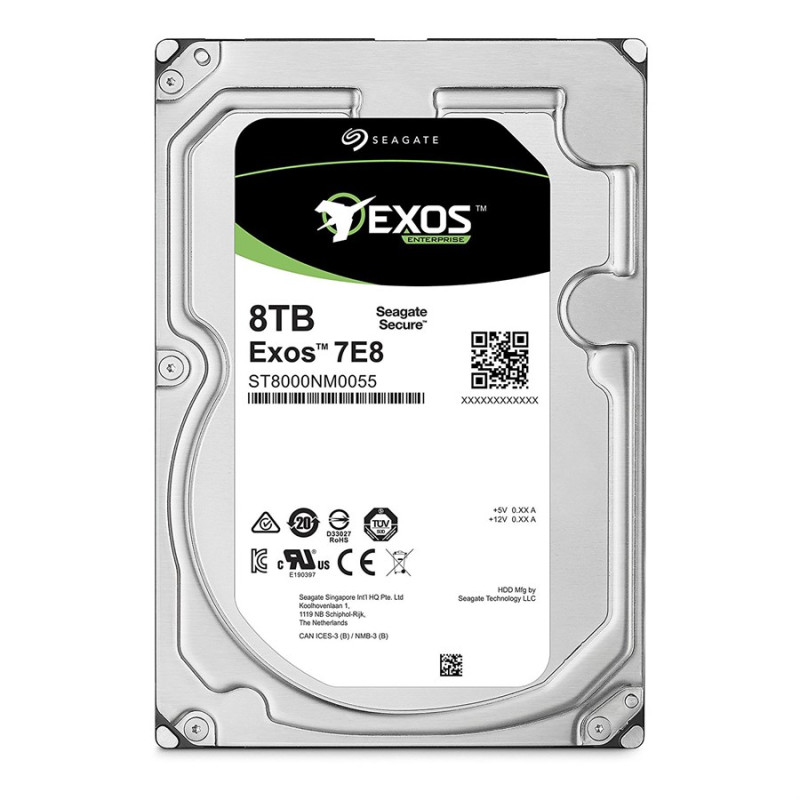 Seagate Enterprise Capacity 3.5'' Exos 7E8 8TB 512e SATA 256MB Cache Hard Drive (ST8000NM0055)