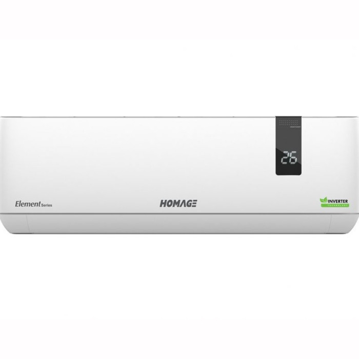 Homage HES-1204S-1 Ton-12000 BTU-Heat & Cool-Element Series DC Inverter-White Homage HES-1204S-1 Ton-12000 BTU-Heat & Cool-Element Series DC Inverter-White