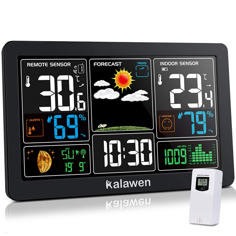 Kalawen Weather Station with Outdoor Indoor Sensor