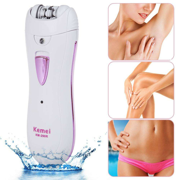 Kemei KM- 290 Rechargeable Epilator For Women - White
